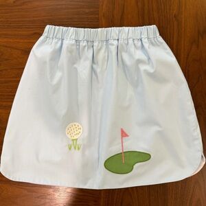 The Beaufort Bonnet Company Light Blue Golf Embroidered Skirt Size 8